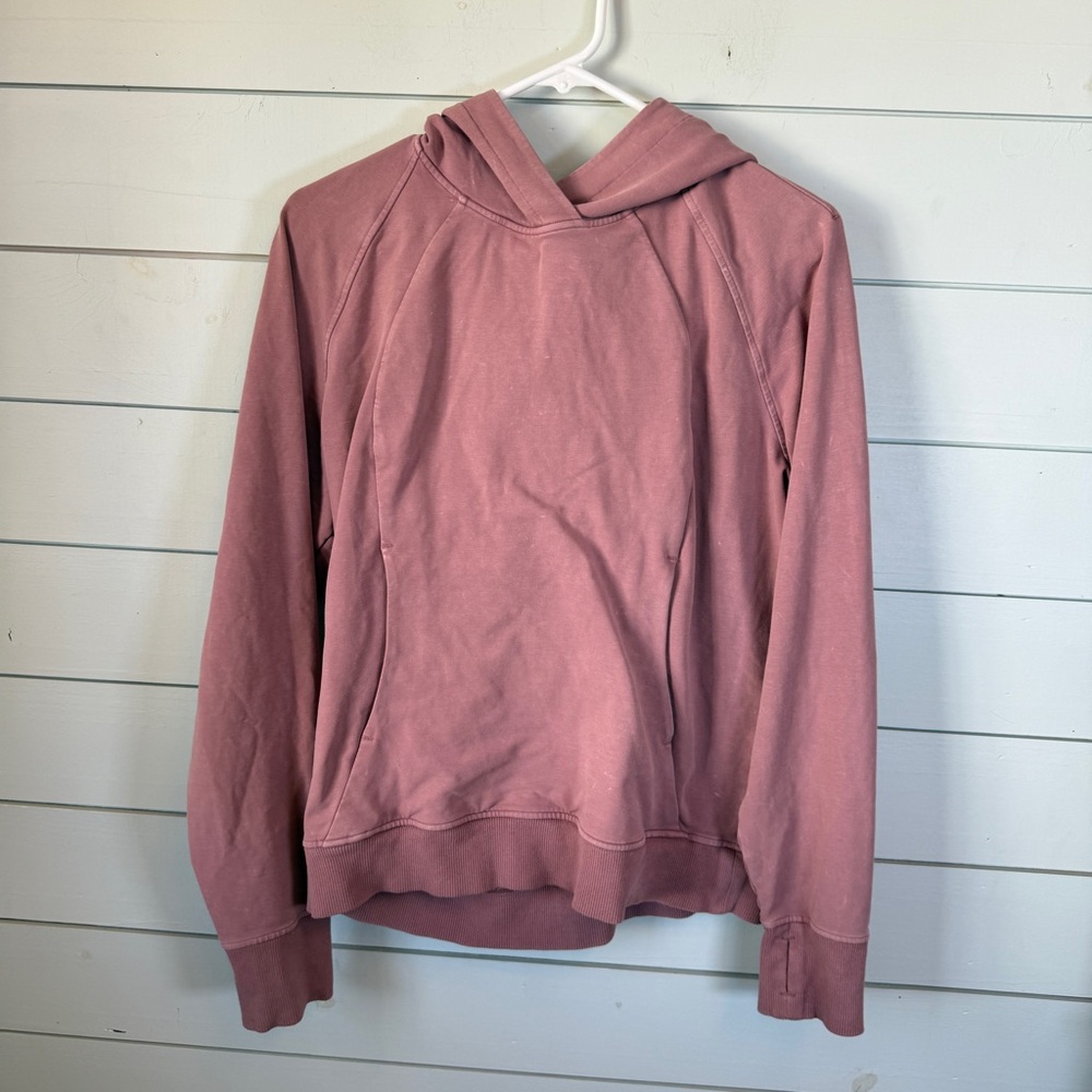 Lululemon scuba pullover hoodie washed quicksand women's size 6